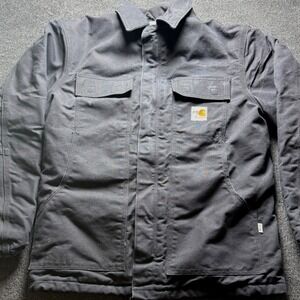 Carhartt FR Flame Resistant Duck Traditional Coat Mens Medium Black HRC 4 Jacket